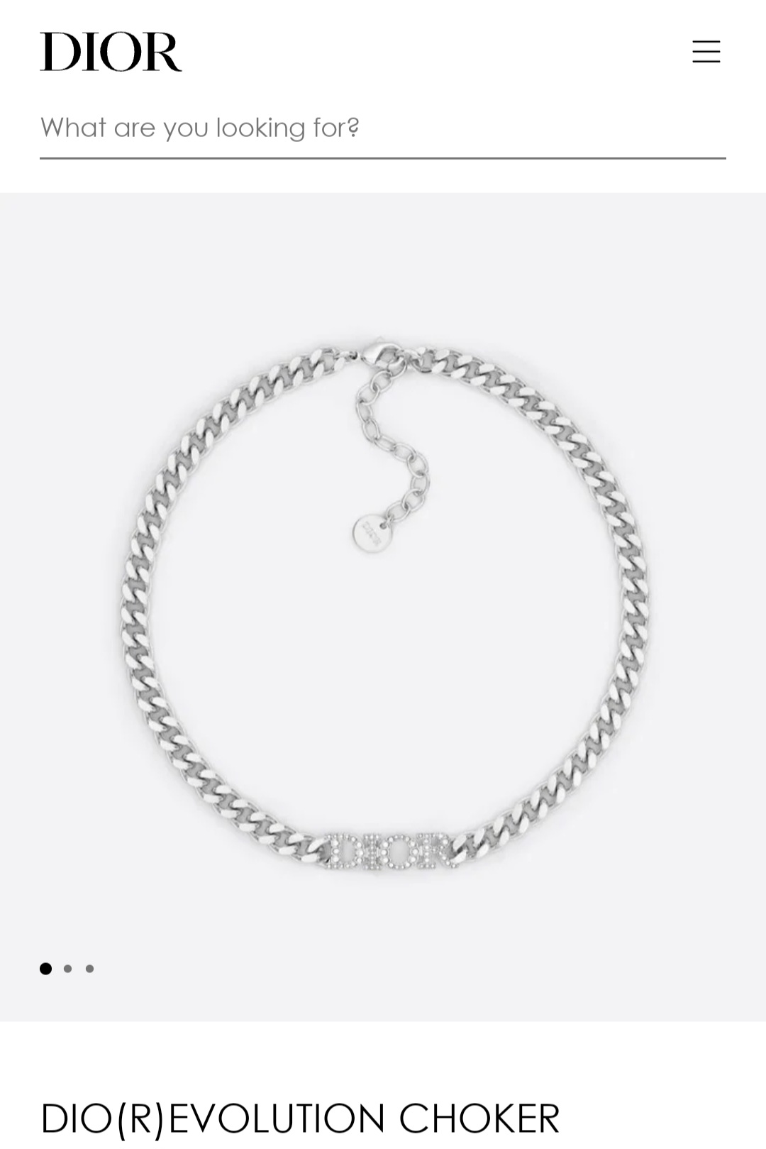 DIOR REVOLUTION CHOKER NECKLACE