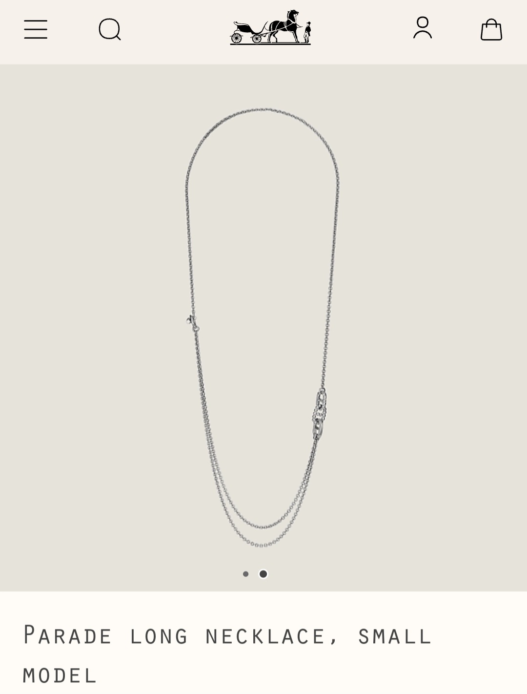 Hermes Parade long necklace