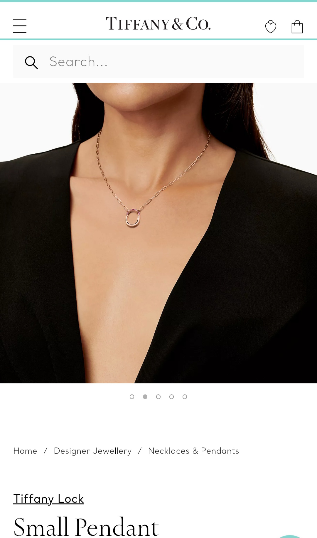 Tiffany & co Lock Small Pendant necklace