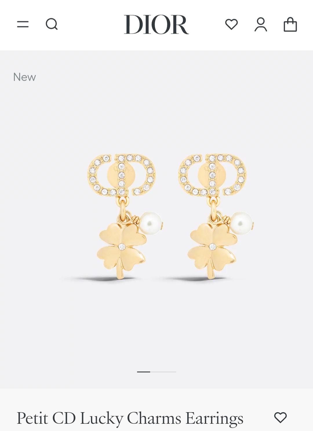 Dior Petit CD Lucky Charms Earrings