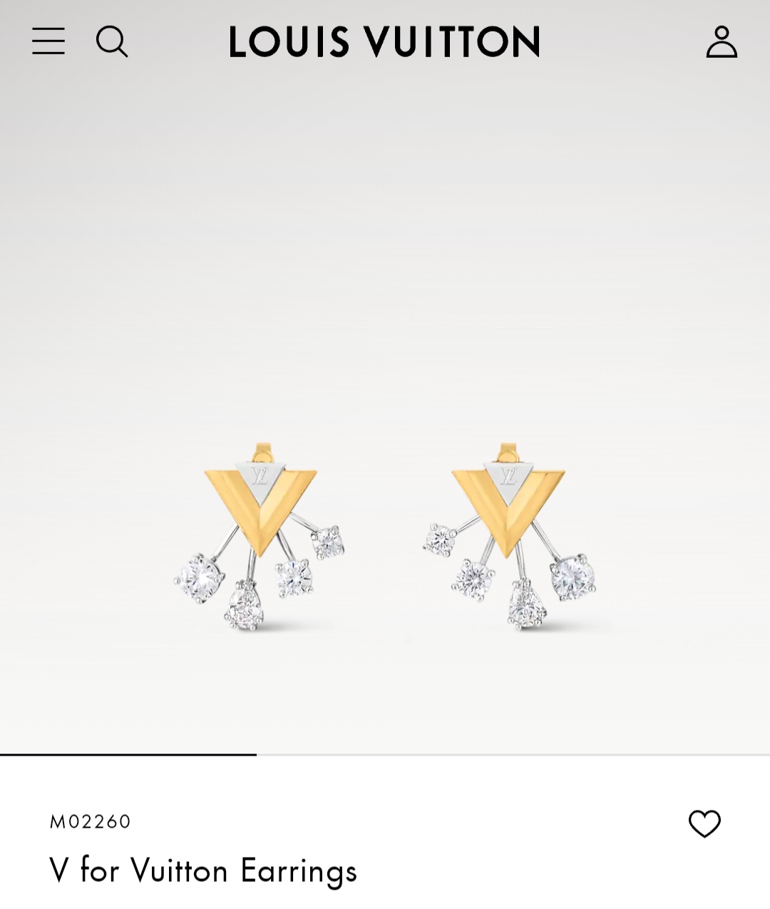 LV V for Vuitton Earrings