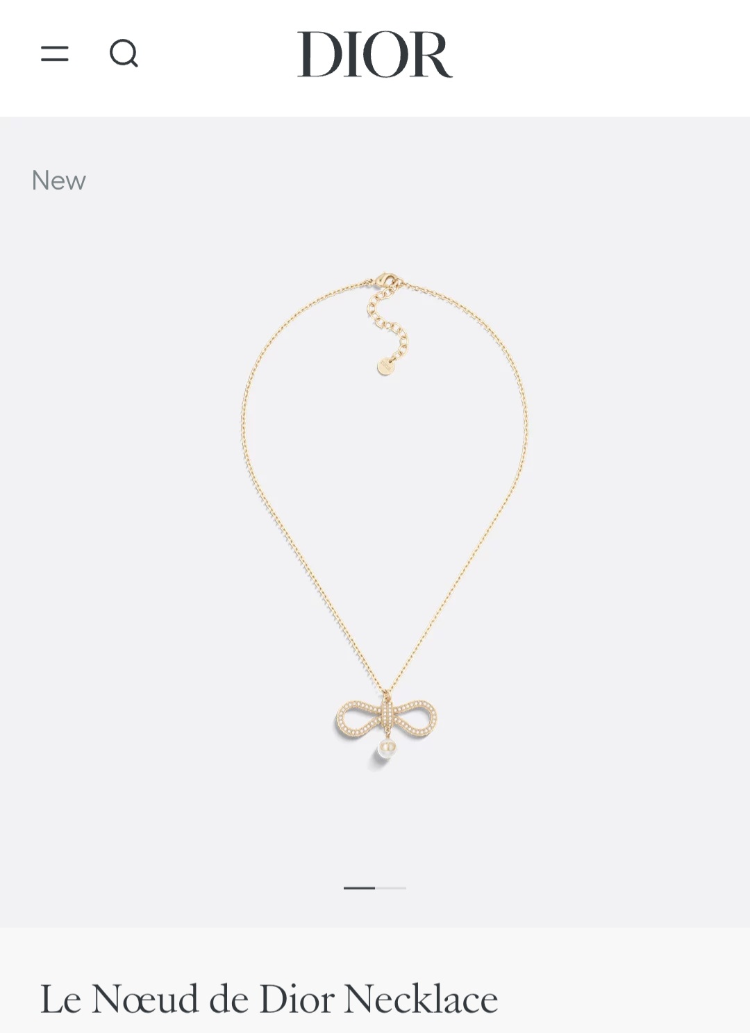 Le Nœud de Dior Necklace