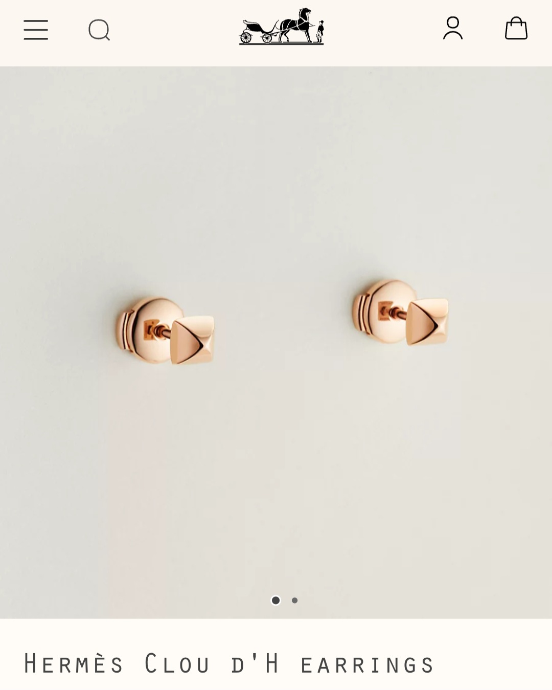 Hermes Clou d’H earrings