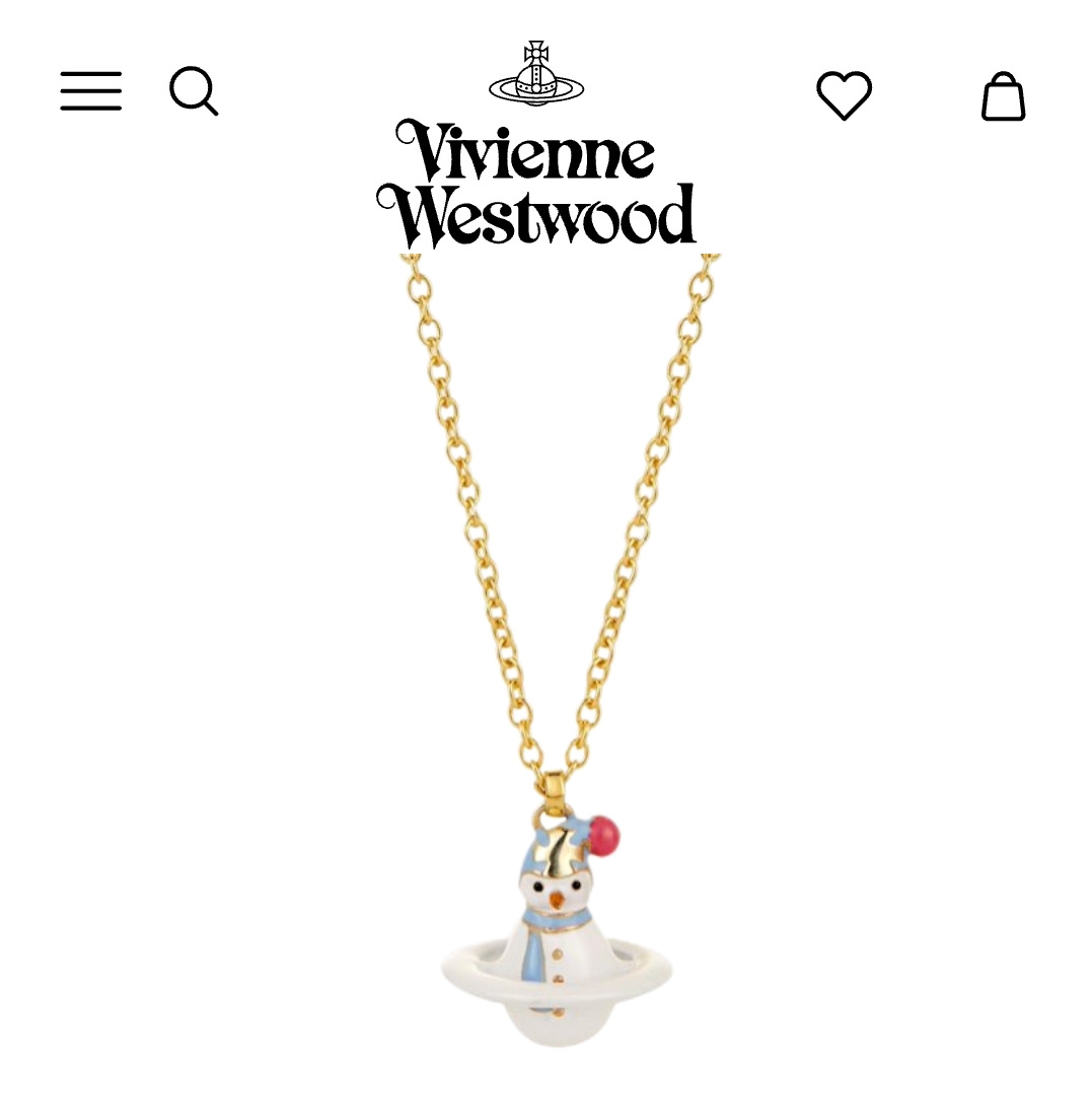 Vivienne Westwood Snowman Orb Necklace