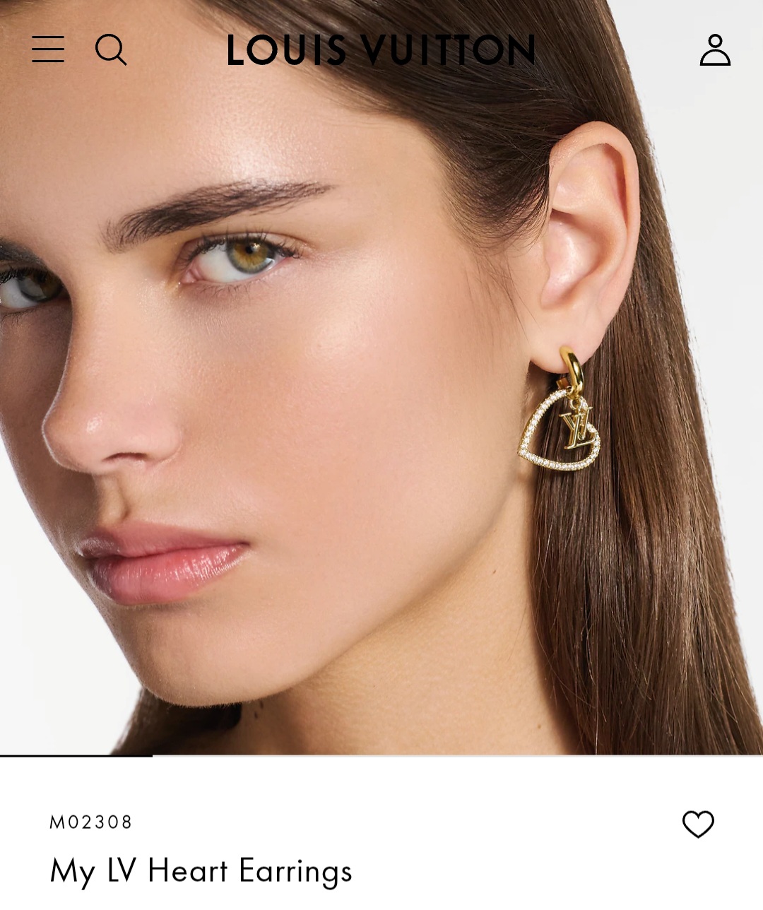 LV Heart Earrings