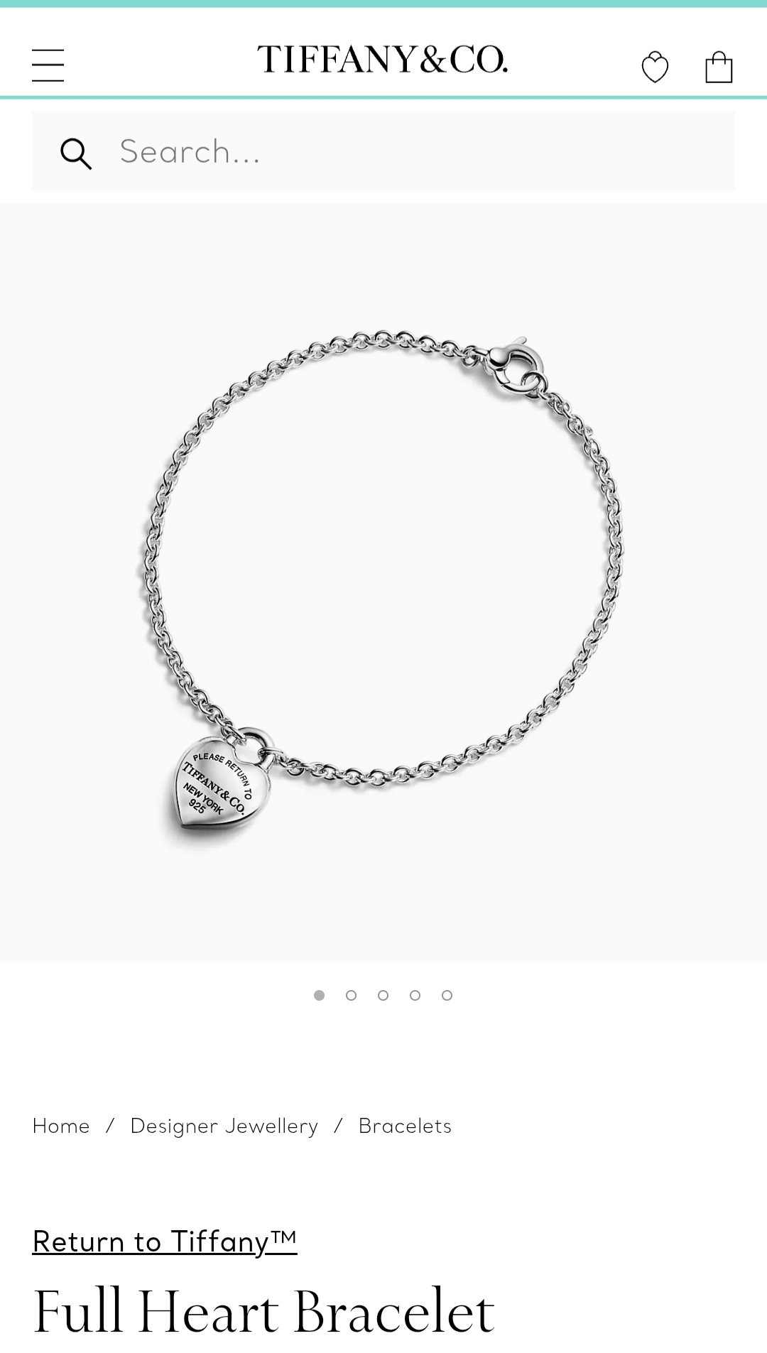 Tiffany & co Full Heart Bracelet